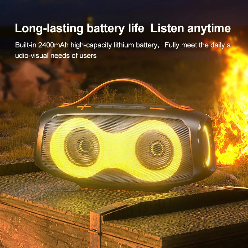 Rockmia EBS-610 20W Outdoor Wasserdichter RGB Tragbarer Lautsprecher mit kraftvollem