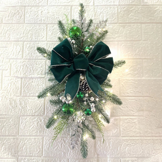 Weihnachten Treppe Dekoration Kranz DIY Indoor Outdoor Girlande Dekoration Mit LED Dekoration Prop Abend Party Dress Up Prop