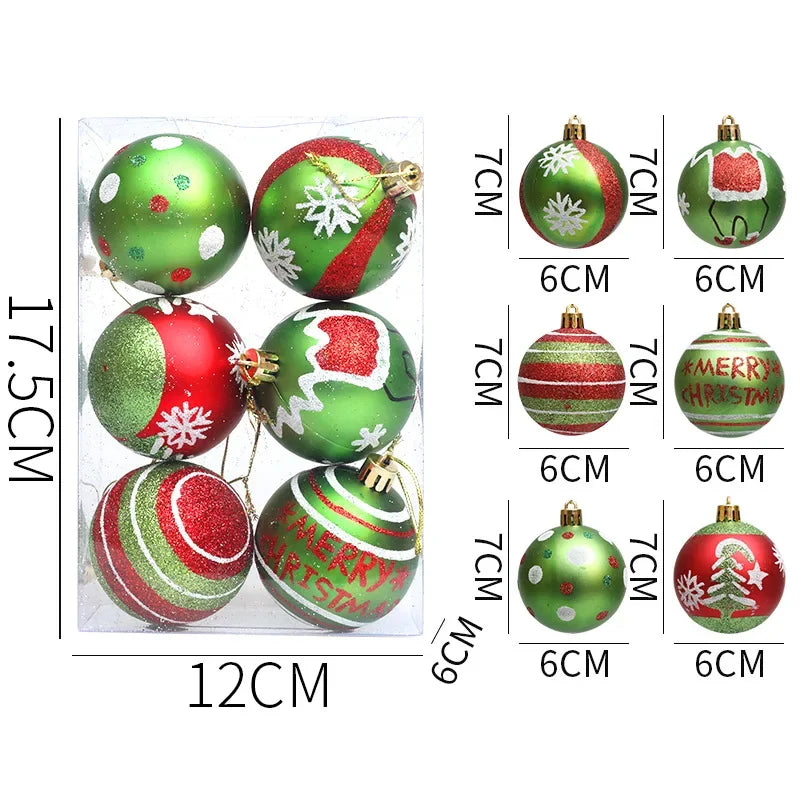 Weihnachtskugeln, Ornament, glitzernde hängende Weihnachtskugeln für Baumdekoration, Süßigkeitenkugeln für Weihnachten, Zuhause, Innenbereich, Urlaub, Party