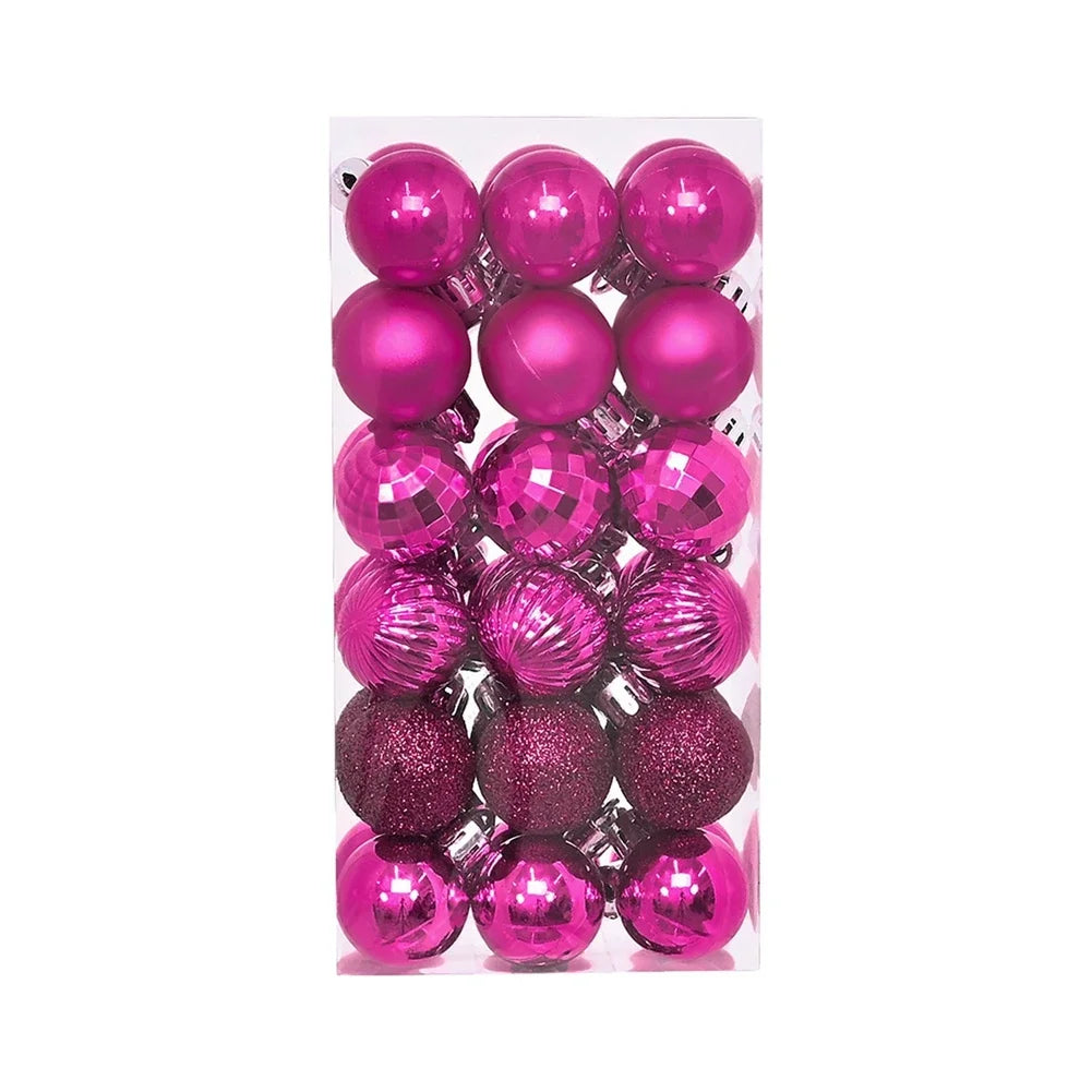 36Pcs Weihnachten Kugeln Neue Jahr Party Dekoration Weihnachten Baum Ornamente Weihnachten Hängen Ornament Wohnkultur Geschenke Navidad