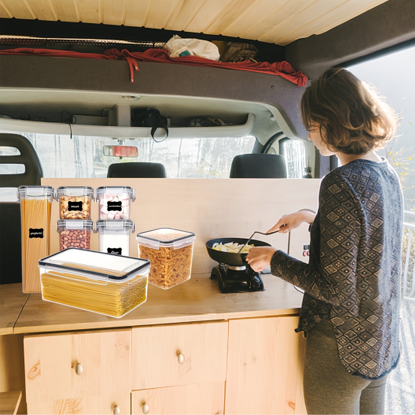 4/9 Stück luftdichte Lebensmittelbehälter