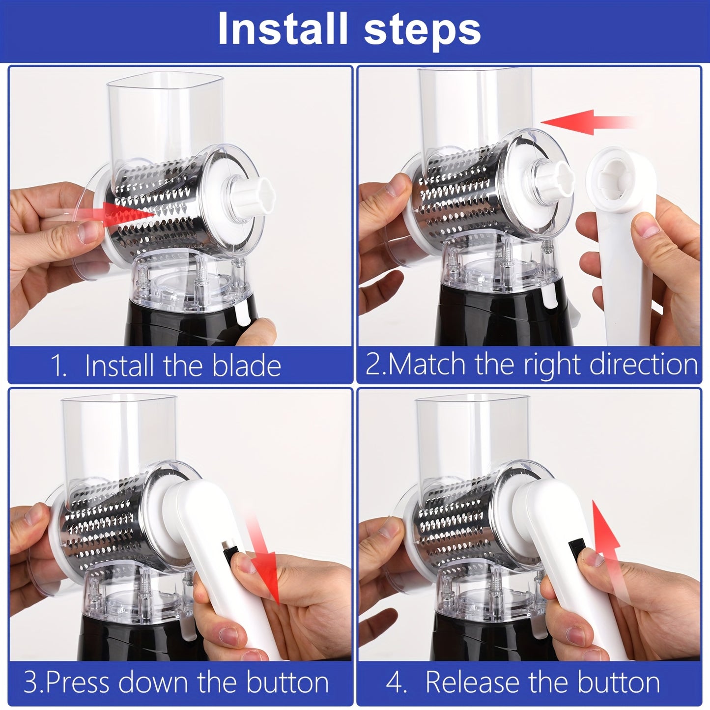 Drehbarer Käsereibe und Gemüseschneider