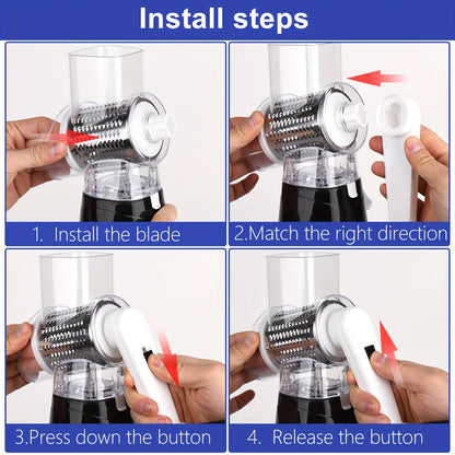 Drehbarer Käsereibe und Gemüseschneider