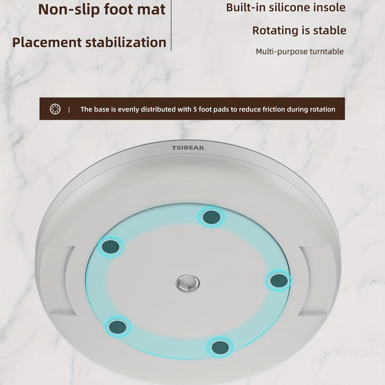 Multifunktionaler Küchendrehteller/Arbeitsplatten-Ablagekorb – 360°-Drehung