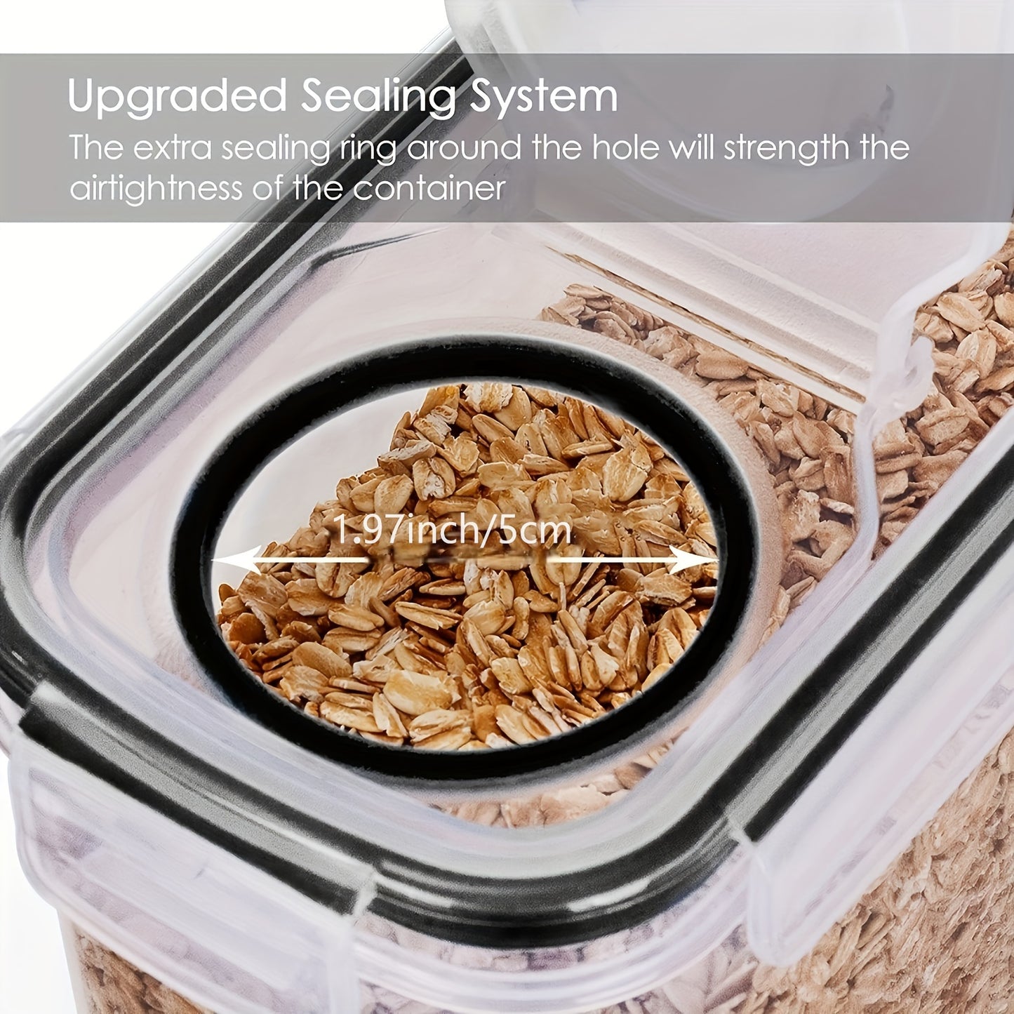 2er-/4er-Pack BPA-freie, luftdichte Kunststoff-Vorratsdosen, 2,5 l/88 oz – 4er-Set mit Etiketten