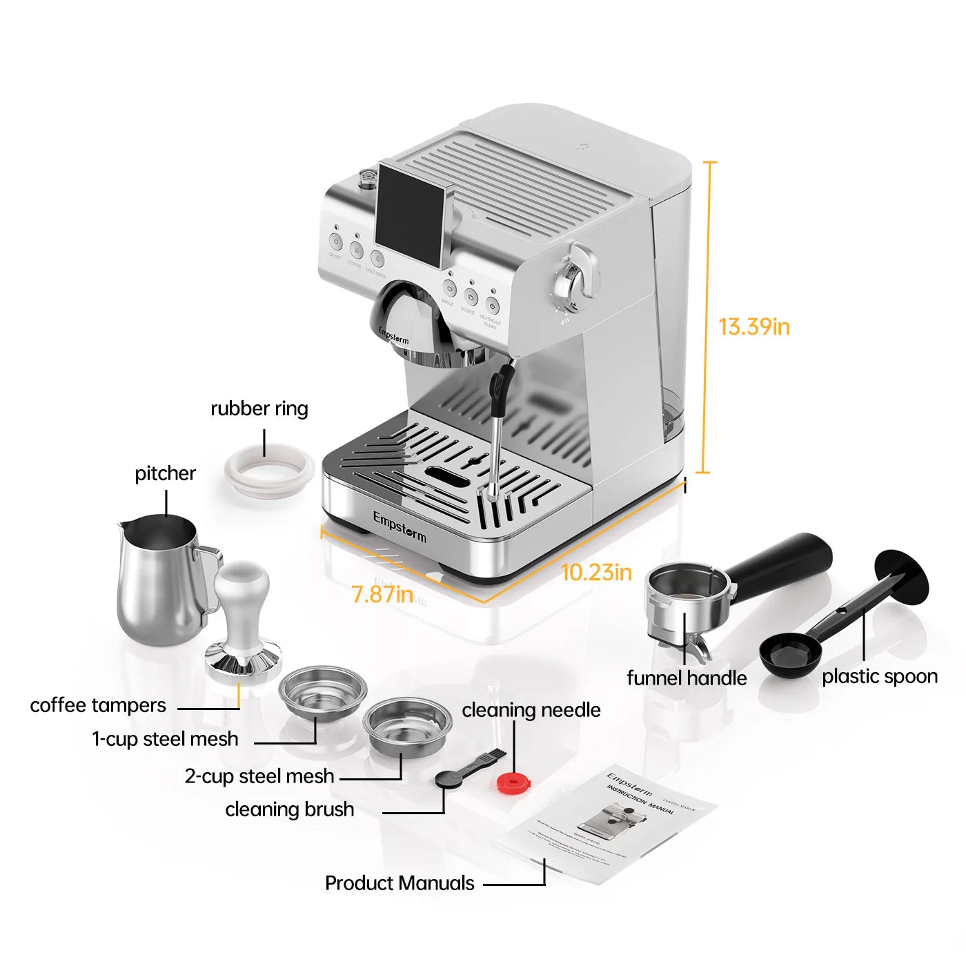 Für die CB1 20-Bar-Halbautomatische Kaffeemaschine: 3-in-1-Funktion