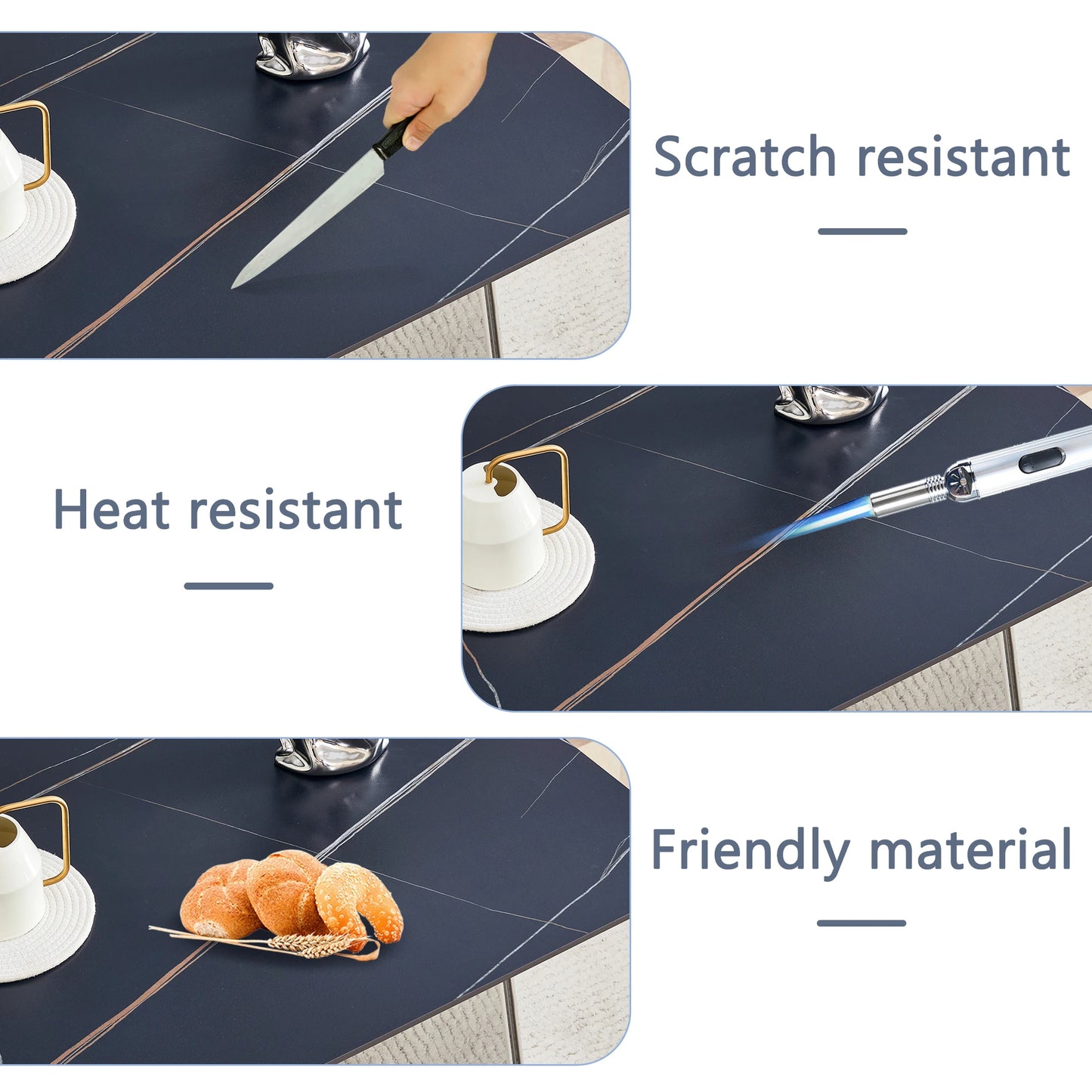 Moderner Esstisch aus Steinplatte von Creamwind für Homeoffice,