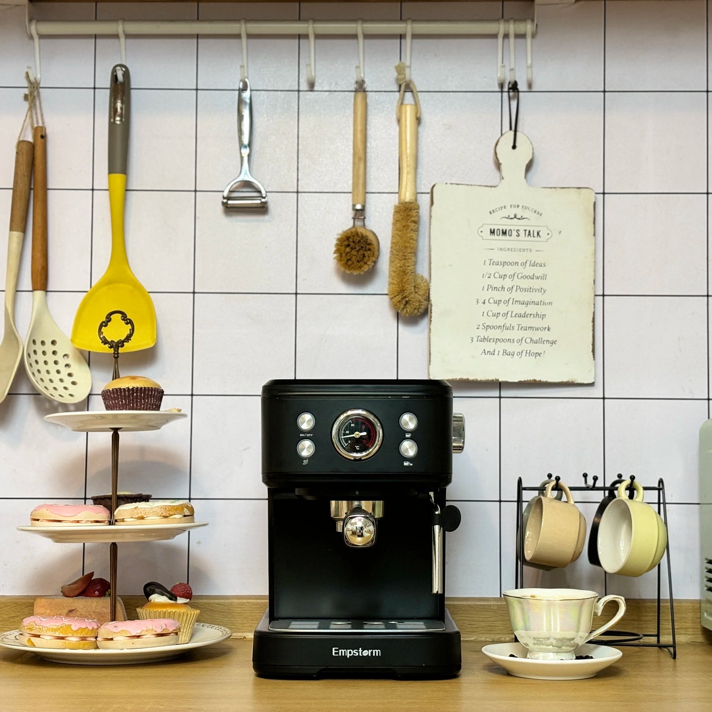 Empstorm 04E 3-in-1 Hochwertige halbautomatische Espressomaschine