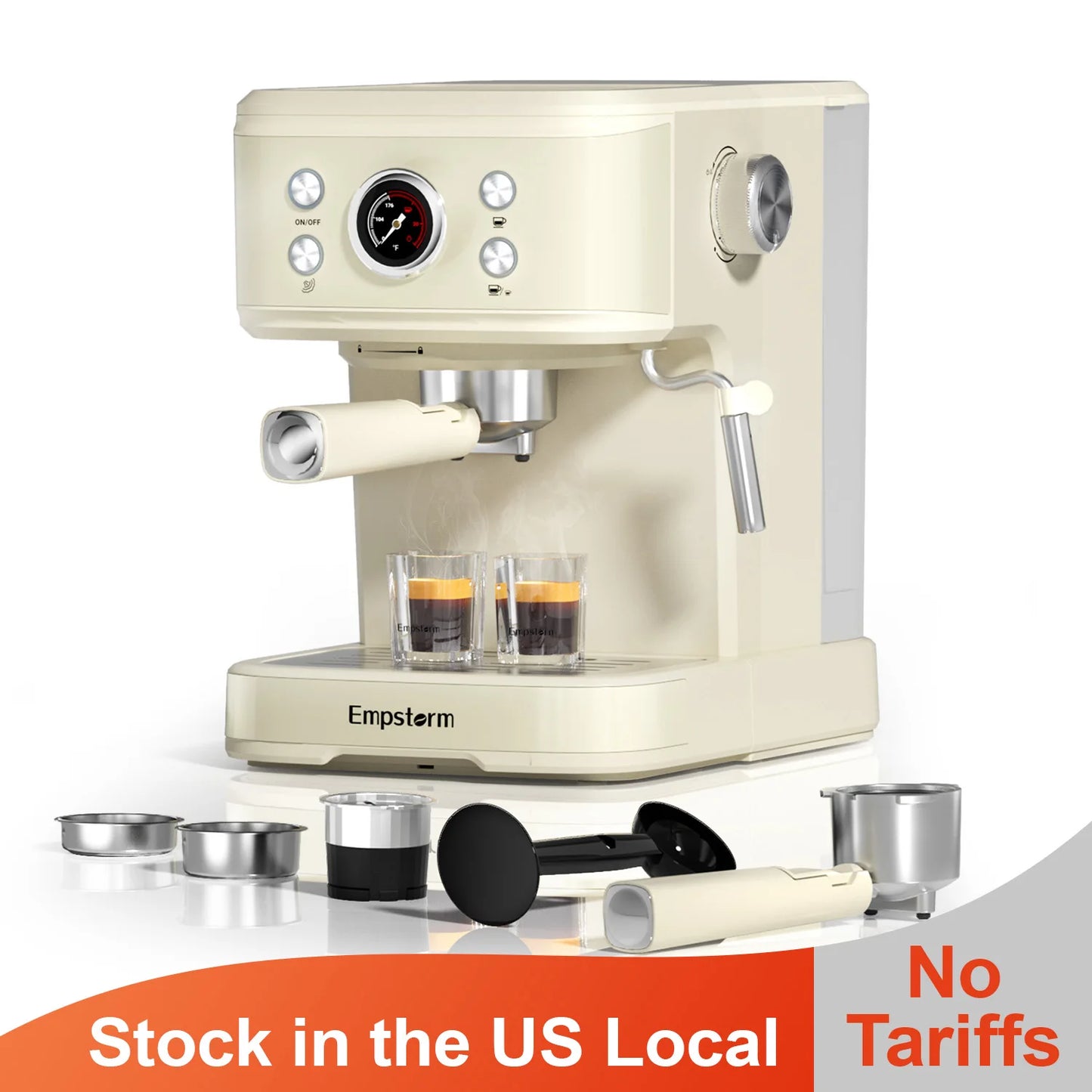 Empstorm 04E 3-in-1 Hochwertige halbautomatische Espressomaschine