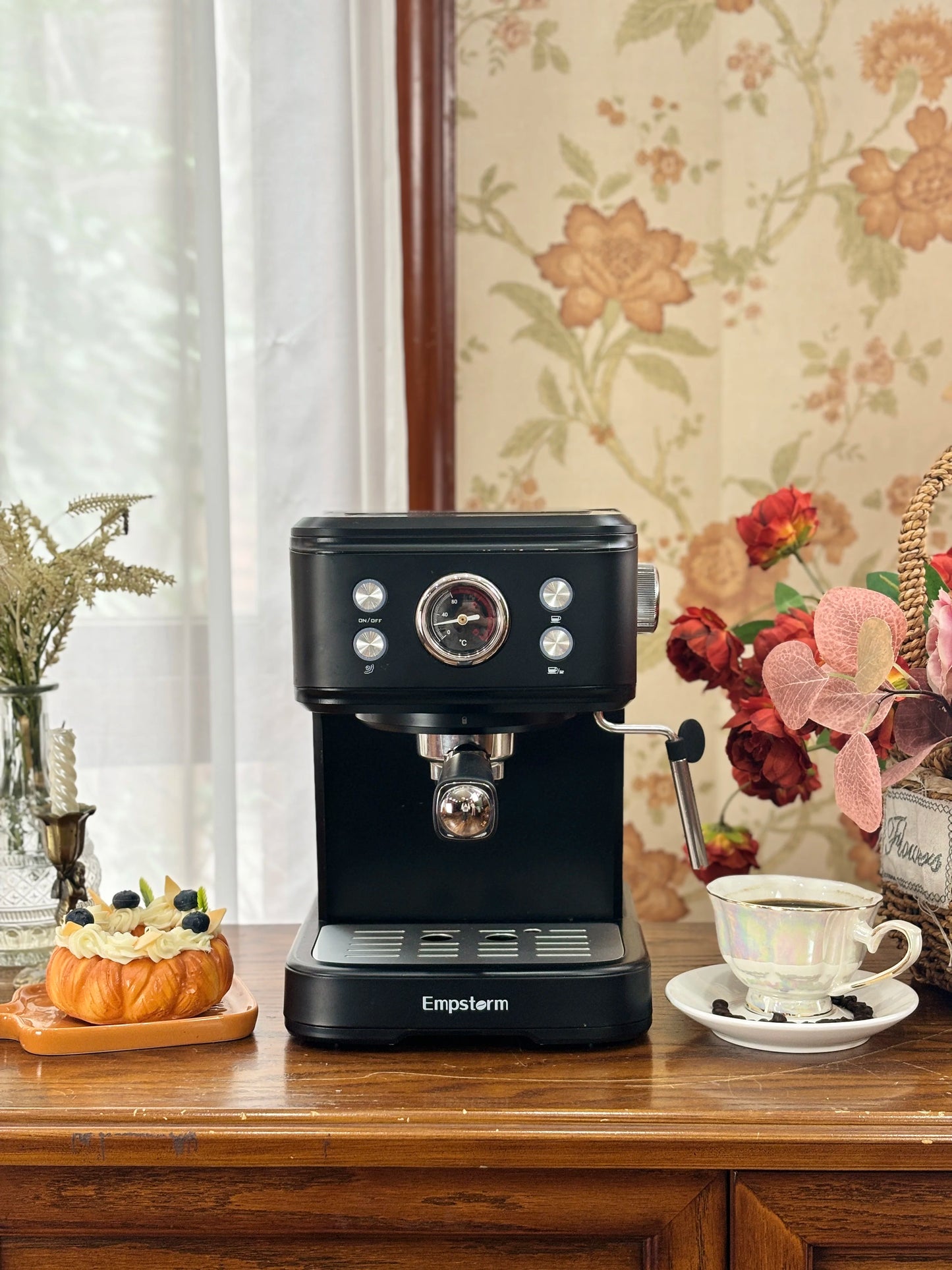 Empstorm 04E 3-in-1 Hochwertige halbautomatische Espressomaschine