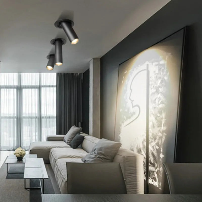 Rotating LED Tube Ceiling Spotlight