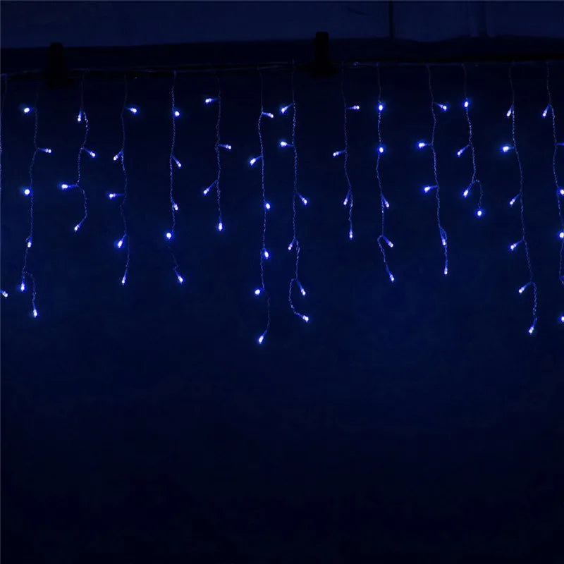 Weihnachts beleuchtung Außen dekoration 5m Droop 0,4-0,6 m LED Vorhang Eiszapfen Lichterketten Garten Weihnachts feier dekorative Lichter