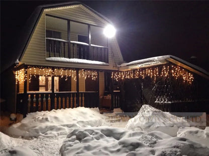 Weihnachts beleuchtung Außen dekoration 5m Droop 0,4-0,6 m LED Vorhang Eiszapfen Lichterketten Garten Weihnachts feier dekorative Lichter