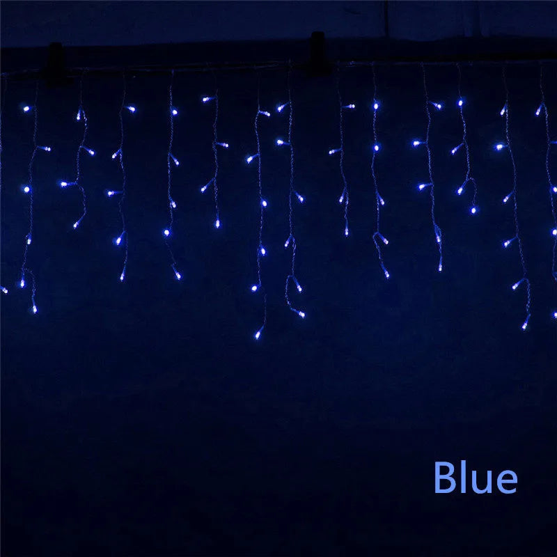 Weihnachts beleuchtung Außen dekoration 4m Droop 0,4-0,6 m LED Vorhang Eiszapfen Lichterketten Garten Weihnachts feier dekorative Lichter