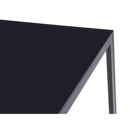 Moderner Esstisch (120 cm) mit Tischplatte aus gehärtetem Glas,