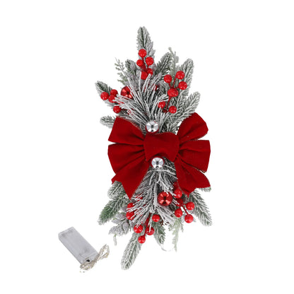 Weihnachten Treppe Dekoration Kranz DIY Indoor Outdoor Girlande Dekoration Mit LED Dekoration Prop Abend Party Dress Up Prop