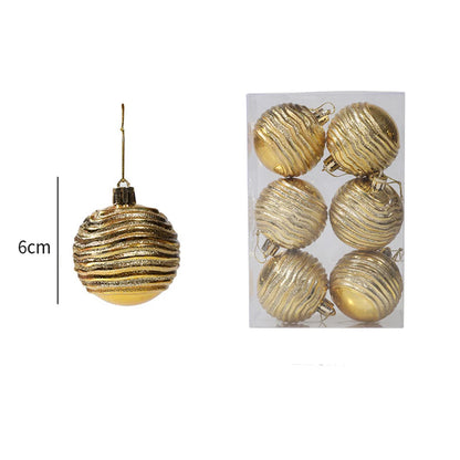 Weihnachtskugeln, 6 Stück, 6 cm, Weihnachtsbaumschmuck, bruchsichere Weihnachtsbaumkugeln, Weihnachtskugeldekorationen für Zuhause