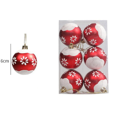 Weihnachtskugeln, 6 Stück, 6 cm, Weihnachtsbaumschmuck, bruchsichere Weihnachtsbaumkugeln, Weihnachtskugeldekorationen für Zuhause