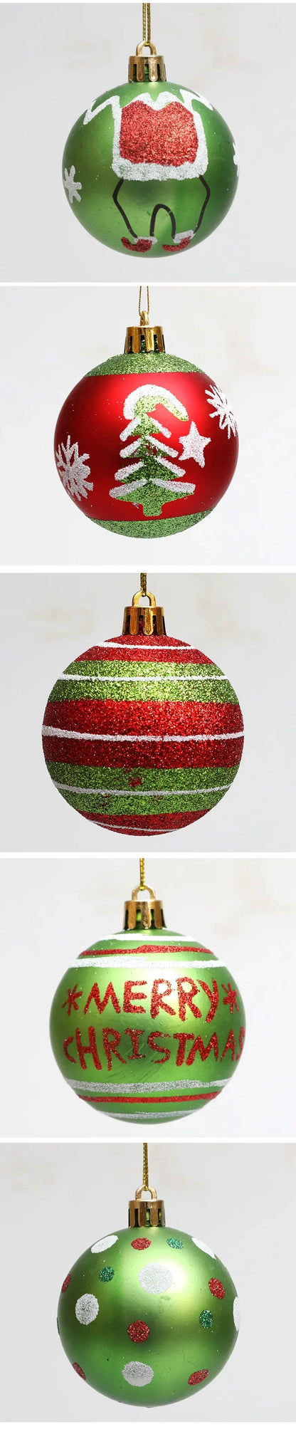 Weihnachtskugeln, Ornament, glitzernde hängende Weihnachtskugeln für Baumdekoration, Süßigkeitenkugeln für Weihnachten, Zuhause, Innenbereich, Urlaub, Party