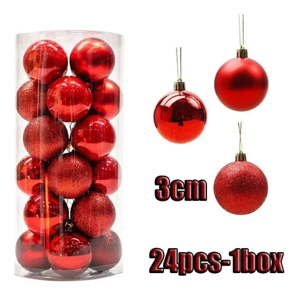 Weihnachtskugel Weihnachtsbaum Dekoration Ornamente für Heimdekoration Halloween Neujahr Navidad Hängeanhänger Kugel Zubehör