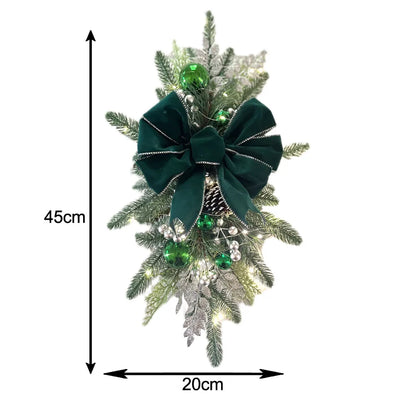 Weihnachten Treppe Dekoration Kranz DIY Indoor Outdoor Girlande Dekoration Mit LED Dekoration Prop Abend Party Dress Up Prop