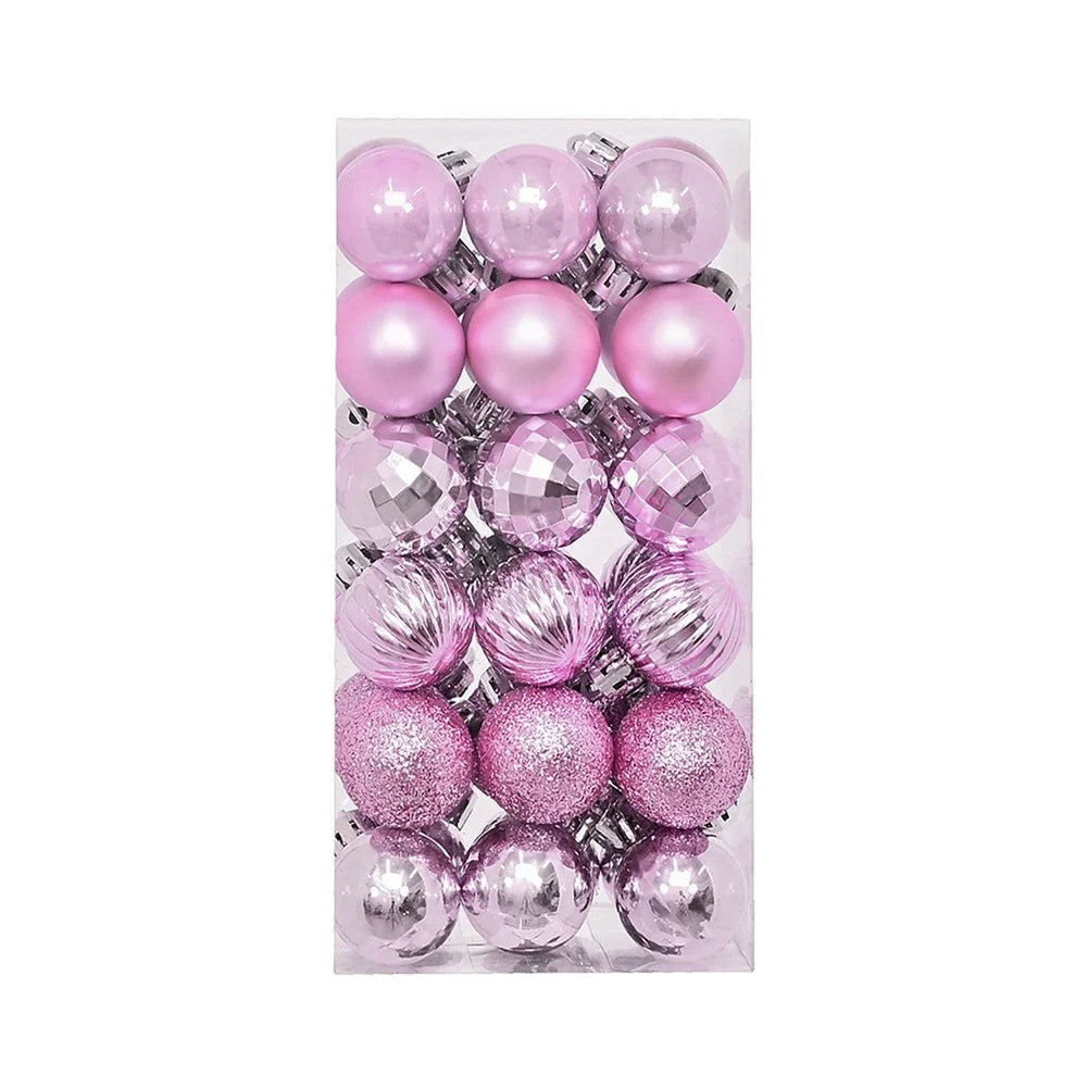 36Pcs Weihnachten Kugeln Neue Jahr Party Dekoration Weihnachten Baum Ornamente Weihnachten Hängen Ornament Wohnkultur Geschenke Navidad