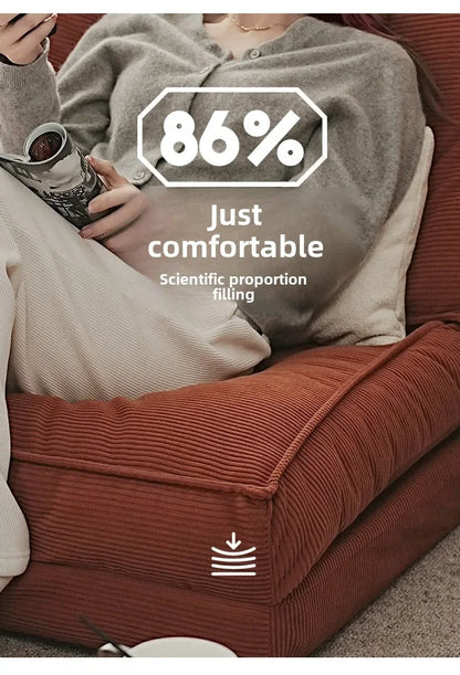 Faules Sofa, Wohnzimmer im cremigen Stil, faltbares Doppelzweck-Einzelsofa