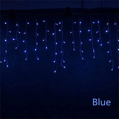 Weihnachten Lichter Wasserfall Outdoor Dekoration 5M Droop 0,4-0,6 m Led-leuchten Vorhang String Lichter Party Ggarden Traufe dekoration