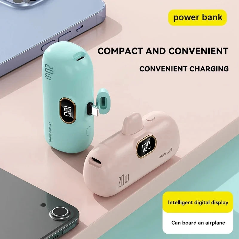 Mini Capsule Wireless Power Bank 30000mAh