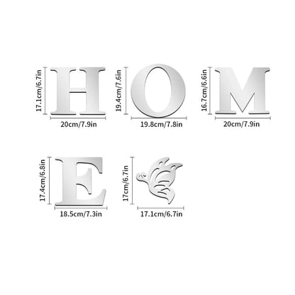 HOME Home Logo 3D Spiegel Wandaufkleber