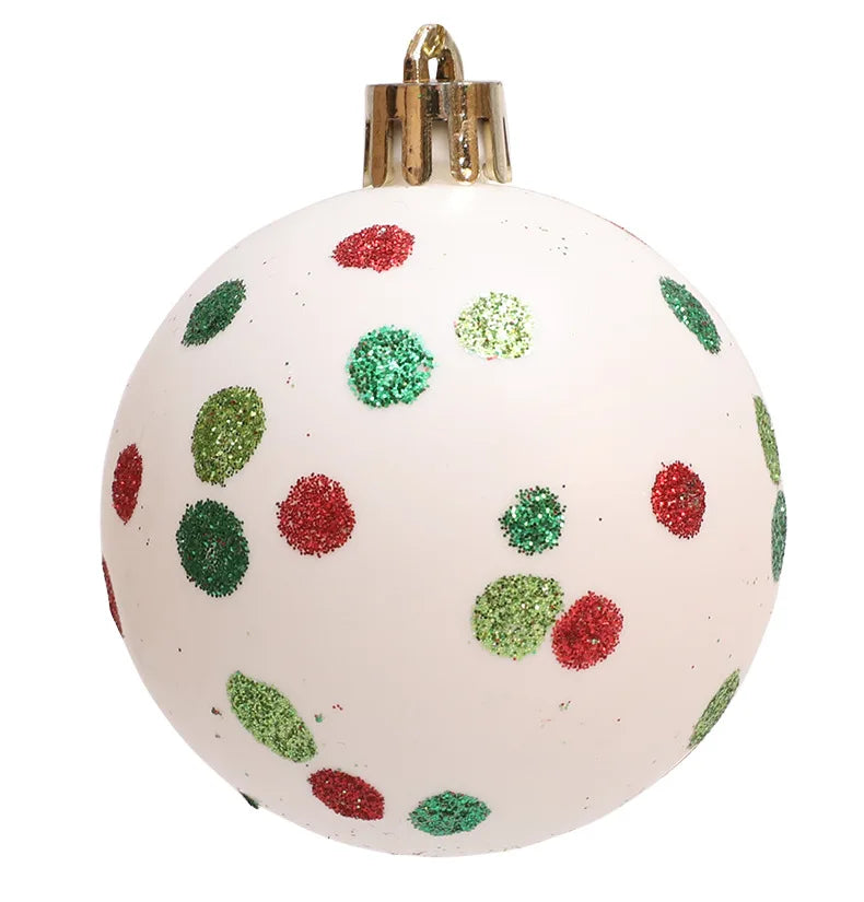 Weihnachtskugeln, Ornament, glitzernde hängende Weihnachtskugeln für Baumdekoration, Süßigkeitenkugeln für Weihnachten, Zuhause, Innenbereich, Urlaub, Party