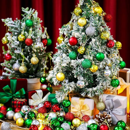36 Stücke 3 CM Weihnachtskugeln Weihnachtsbaum Dekoration Anhänger für Home Party Decor 2025 Neujahr Navidad Geschenke Ornamente Zubehör