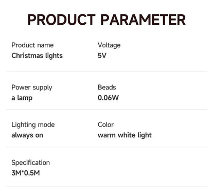 Weihnachten führte dekorative Lichter Streifen Stern Vorhang Lichter Weihnachts baum Lichter String Festival Atmosphäre Lichter Stern Lichter