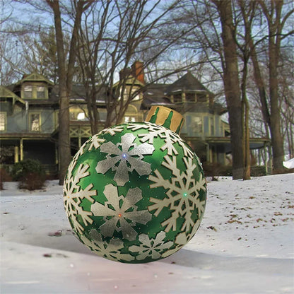 2024 Weihnachten 60 cm Outdoor Aufblasbare Ball PVC Riesige Große Kugel Baum Ornament Outdoor Spielzeug Ball Weihnachten Geschenk Ornament 2025