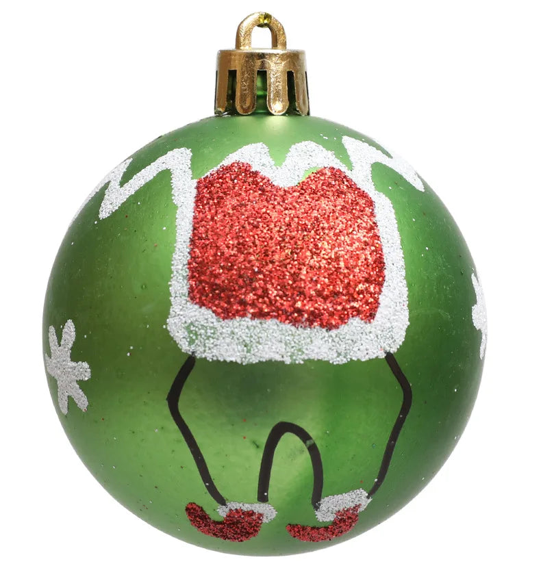 Weihnachtskugeln, Ornament, glitzernde hängende Weihnachtskugeln für Baumdekoration, Süßigkeitenkugeln für Weihnachten, Zuhause, Innenbereich, Urlaub, Party