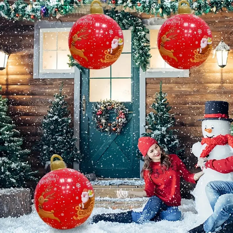 Weihnachten aufblasbare Bälle Outdoor YardOrnament Urlaub Party Dekoration Weihnachtsbaum hängen Indoor Outdoor Festival Dekor liefert