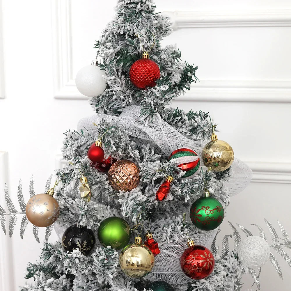 Weihnachtskugel Weihnachtsbaum Dekoration Ornamente für Heimdekoration Halloween Neujahr Navidad Hängeanhänger Kugel Zubehör