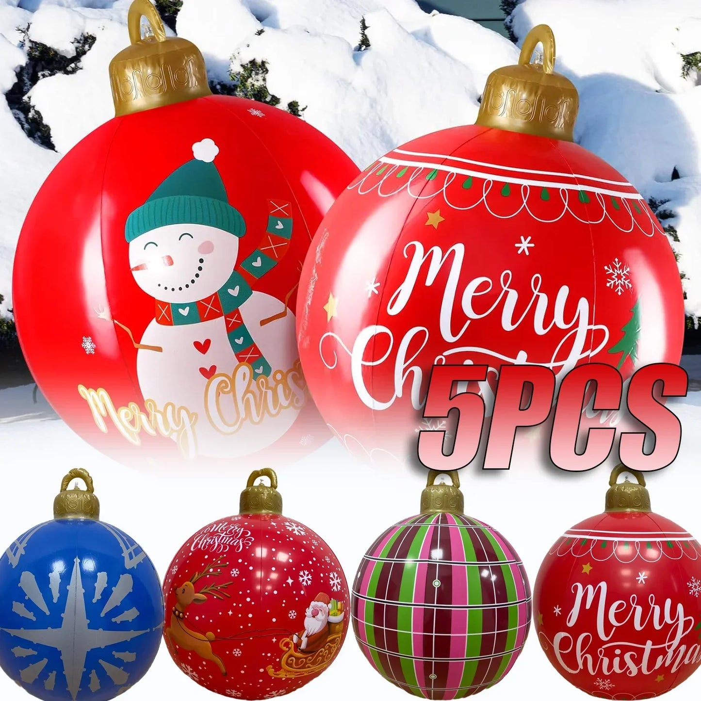 Weihnachten aufblasbare Bälle Outdoor YardOrnament Urlaub Party Dekoration Weihnachtsbaum hängen Indoor Outdoor Festival Dekor liefert