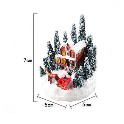 Weihnachtsdekorationen LED-Nachtlichter leuchtendes Mikro-Landschaftshaus