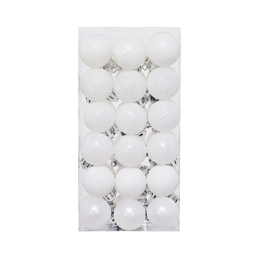 36Pcs Weihnachten Kugeln Neue Jahr Party Dekoration Weihnachten Baum Ornamente Weihnachten Hängen Ornament Wohnkultur Geschenke Navidad