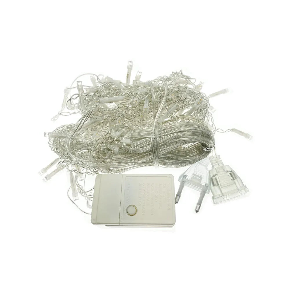 Weihnachten Lichter Wasserfall Outdoor Dekoration 5M Droop 0,4-0,6 m Led-leuchten Vorhang String Lichter Party Ggarden Traufe dekoration