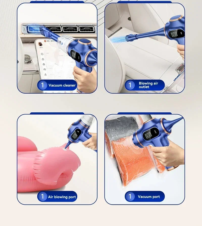5-in-1-Auto-Staubsauger, tragbarer Roboter-Reiniger, trocken und nass, mit doppeltem Verwendungszweck, für die Fahrzeugmontage von Haushaltsgeräten
