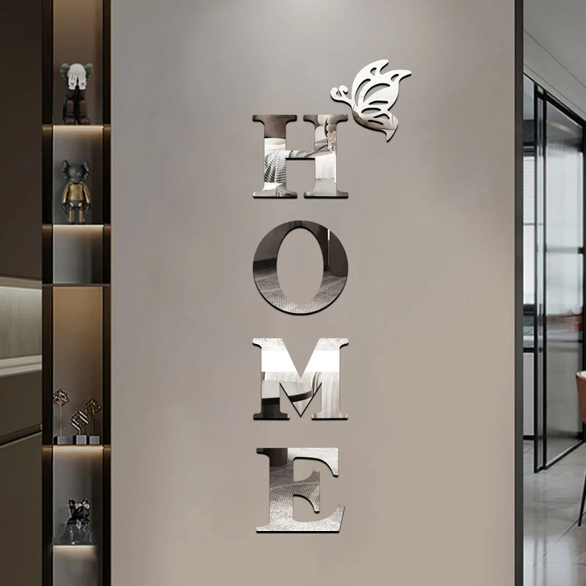 HOME Home Logo 3D Spiegel Wandaufkleber