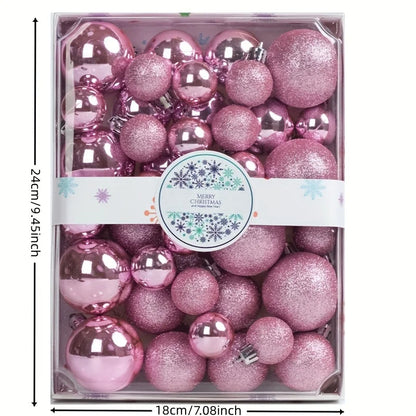 42 Weihnachtskugeln, Weihnachtsbaumschmuck, hängende Kugeln in verschiedenen Farben, dekorative Weihnachtskugeln und Weihnachtsdekoration