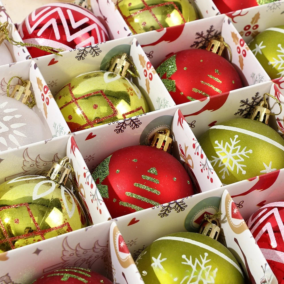 Weihnachtskugel Weihnachtsbaum Dekoration Ornamente für Heimdekoration Halloween Neujahr Navidad Hängeanhänger Kugel Zubehör