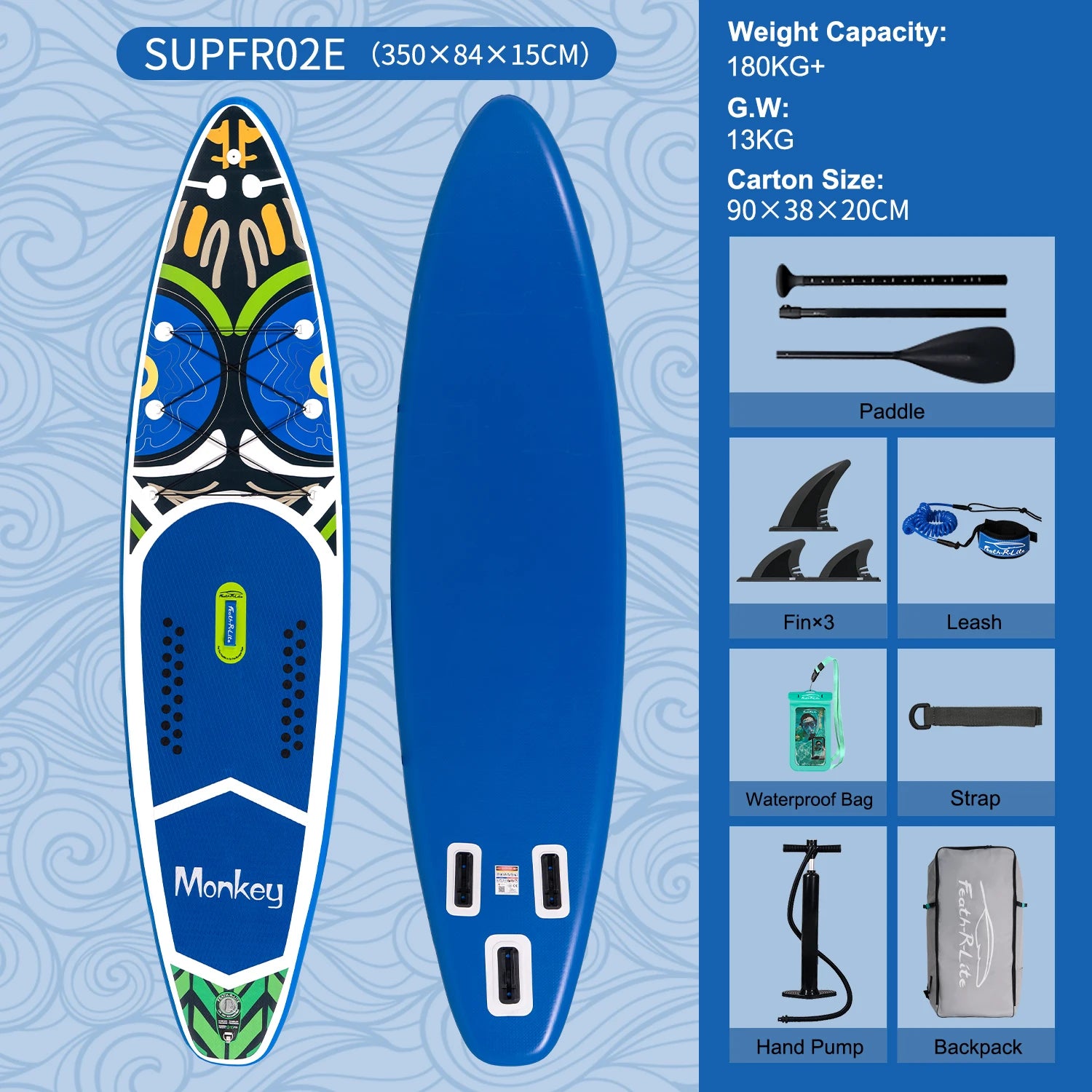 WaveRider™ Allround SUP Board mit Zubehör
