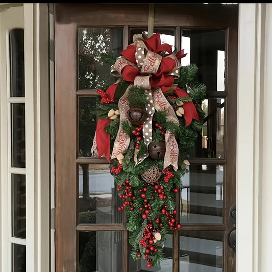 Weihnachten Tür Hängen Girlande Dekoration Weihnachten Kranz Home Party Girlande Weihnachten Blumen Fenster Deco Handwerk Neujahr