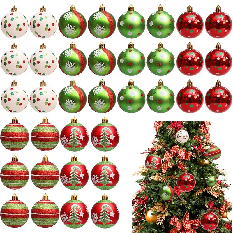 Weihnachtskugeln, Ornament, glitzernde hängende Weihnachtskugeln für Baumdekoration, Süßigkeitenkugeln für Weihnachten, Zuhause, Innenbereich, Urlaub, Party