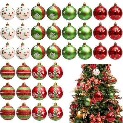 Weihnachtskugeln, Ornament, glitzernde hängende Weihnachtskugeln für Baumdekoration, Süßigkeitenkugeln für Weihnachten, Zuhause, Innenbereich, Urlaub, Party