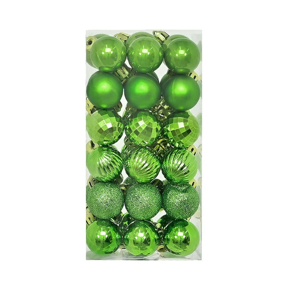 36Pcs Weihnachten Kugeln Neue Jahr Party Dekoration Weihnachten Baum Ornamente Weihnachten Hängen Ornament Wohnkultur Geschenke Navidad